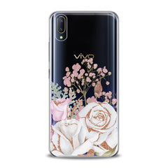 Lex Altern White Rose Pattern Vivo Case