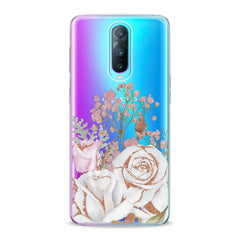 Lex Altern TPU Silicone Oppo Case White Rose Pattern