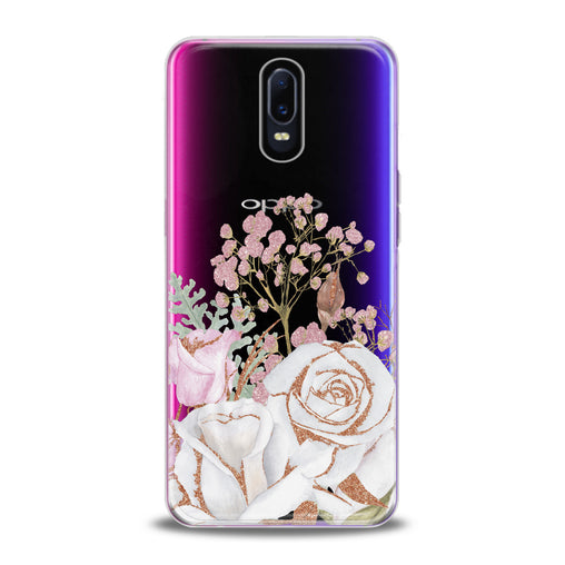 Lex Altern White Rose Pattern Oppo Case