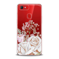 Lex Altern TPU Silicone Oppo Case White Rose Pattern