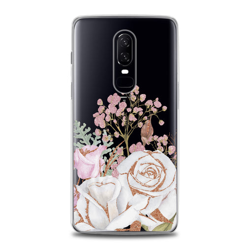 Lex Altern White Rose Pattern OnePlus Case