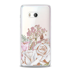 Lex Altern TPU Silicone HTC Case White Rose Pattern