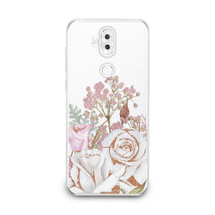 Lex Altern TPU Silicone Asus Zenfone Case White Rose Pattern