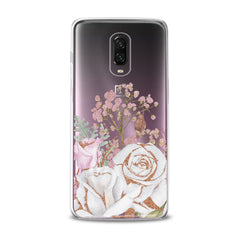 Lex Altern TPU Silicone OnePlus Case White Rose Pattern