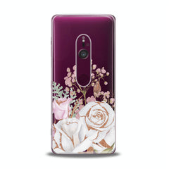 Lex Altern TPU Silicone Sony Xperia Case White Rose Pattern