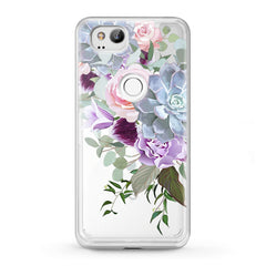 Lex Altern TPU Silicone Google Pixel Case Purple Floral Pattern