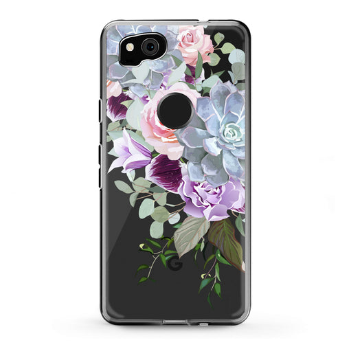 Lex Altern Google Pixel Case Purple Floral Pattern