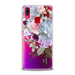 Lex Altern TPU Silicone VIVO Case Purple Floral Pattern