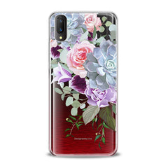 Lex Altern TPU Silicone VIVO Case Purple Floral Pattern