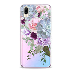 Lex Altern TPU Silicone VIVO Case Purple Floral Pattern