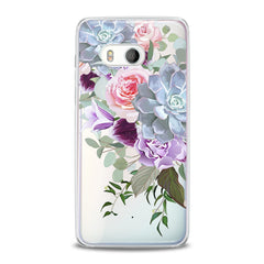 Lex Altern TPU Silicone HTC Case Purple Floral Pattern