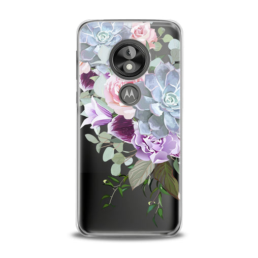 Lex Altern Purple Floral Pattern Motorola Case