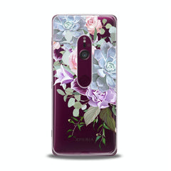 Lex Altern TPU Silicone Sony Xperia Case Purple Floral Pattern