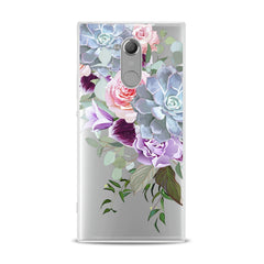 Lex Altern TPU Silicone Sony Xperia Case Purple Floral Pattern