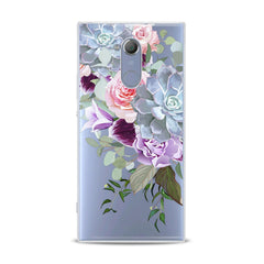 Lex Altern TPU Silicone Sony Xperia Case Purple Floral Pattern