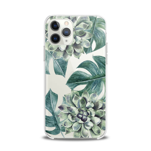 Lex Altern TPU Silicone iPhone Case Green Leaves Bloom