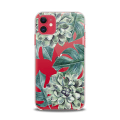 Lex Altern TPU Silicone iPhone Case Green Leaves Bloom