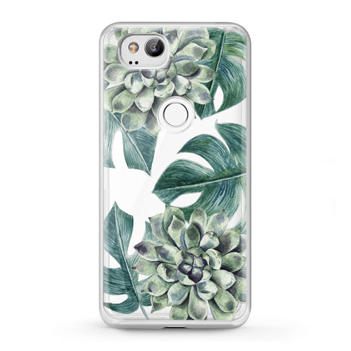 Lex Altern Google Pixel Case Green Leaves Bloom