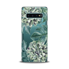 Lex Altern TPU Silicone Samsung Galaxy Case Green Leaves Bloom