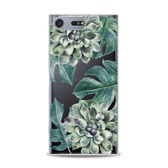 Lex Altern TPU Silicone Sony Xperia Case Green Leaves Bloom