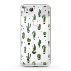 Lex Altern Google Pixel Case Simple Green Cactus