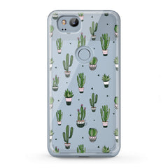 Lex Altern TPU Silicone Google Pixel Case Simple Green Cactus