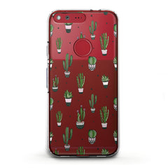 Lex Altern TPU Silicone Google Pixel Case Simple Green Cactus