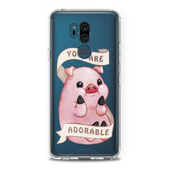 Lex Altern TPU Silicone LG Case Cute Pink Pig