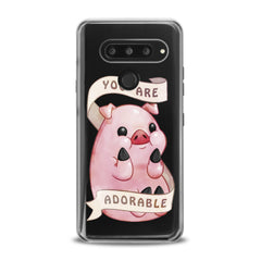 Lex Altern TPU Silicone LG Case Cute Pink Pig