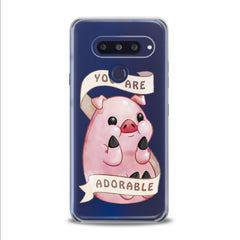 Lex Altern TPU Silicone LG Case Cute Pink Pig