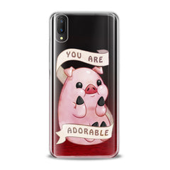 Lex Altern TPU Silicone VIVO Case Cute Pink Pig