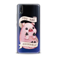 Lex Altern TPU Silicone VIVO Case Cute Pink Pig