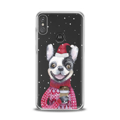 Lex Altern TPU Silicone Motorola Case Happy Dog Santa