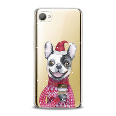 Lex Altern TPU Silicone HTC Case Happy Dog Santa