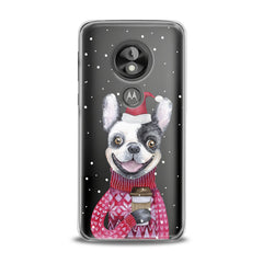 Lex Altern TPU Silicone Motorola Case Happy Dog Santa