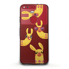 Lex Altern TPU Silicone Google Pixel Case Funny Yellow Llama