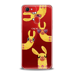 Lex Altern TPU Silicone Oppo Case Funny Yellow Llama