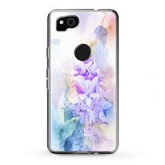 Lex Altern TPU Silicone Google Pixel Case Watercolor Violet Flowers