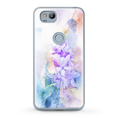 Lex Altern TPU Silicone Google Pixel Case Watercolor Violet Flowers