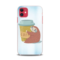 Lex Altern TPU Silicone iPhone Case Coffe Sloth