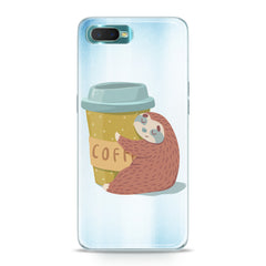 Lex Altern TPU Silicone Oppo Case Coffe Sloth