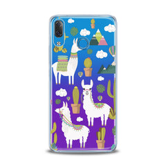 Lex Altern TPU Silicone Lenovo Case White Llama Pattern