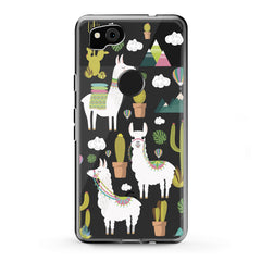 Lex Altern Google Pixel Case White Llama Pattern