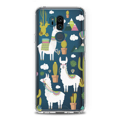 Lex Altern TPU Silicone LG Case White Llama Pattern