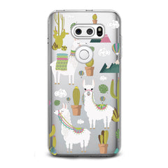 Lex Altern TPU Silicone LG Case White Llama Pattern