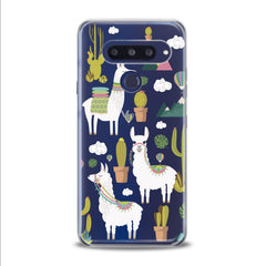 Lex Altern TPU Silicone LG Case White Llama Pattern