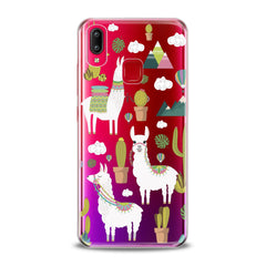 Lex Altern TPU Silicone VIVO Case White Llama Pattern