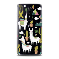 Lex Altern White Llama Pattern OnePlus Case