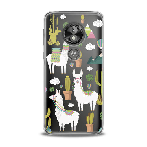 Lex Altern White Llama Pattern Motorola Case