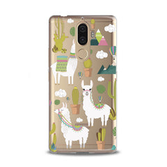 Lex Altern TPU Silicone Lenovo Case White Llama Pattern